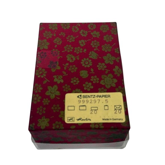 Vintage Bentz Stationery 19 Mini Cards and Red Print Lined Envelopes Germany - Picture 3 of 10